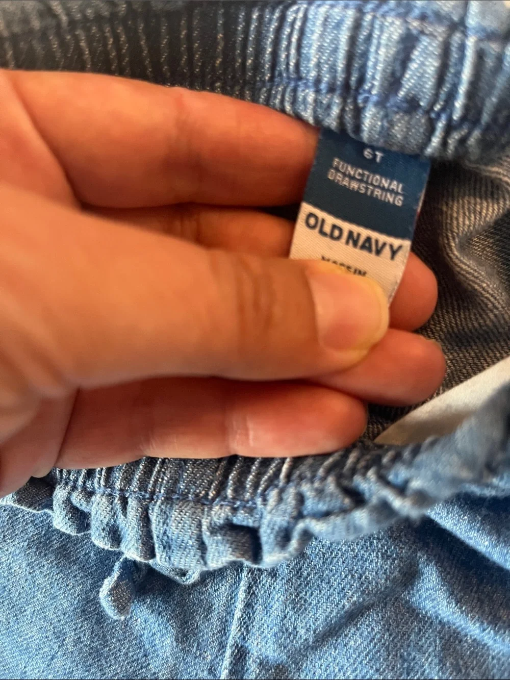 Old Navy Blue Denim Elastic-Waist Jean Shorts